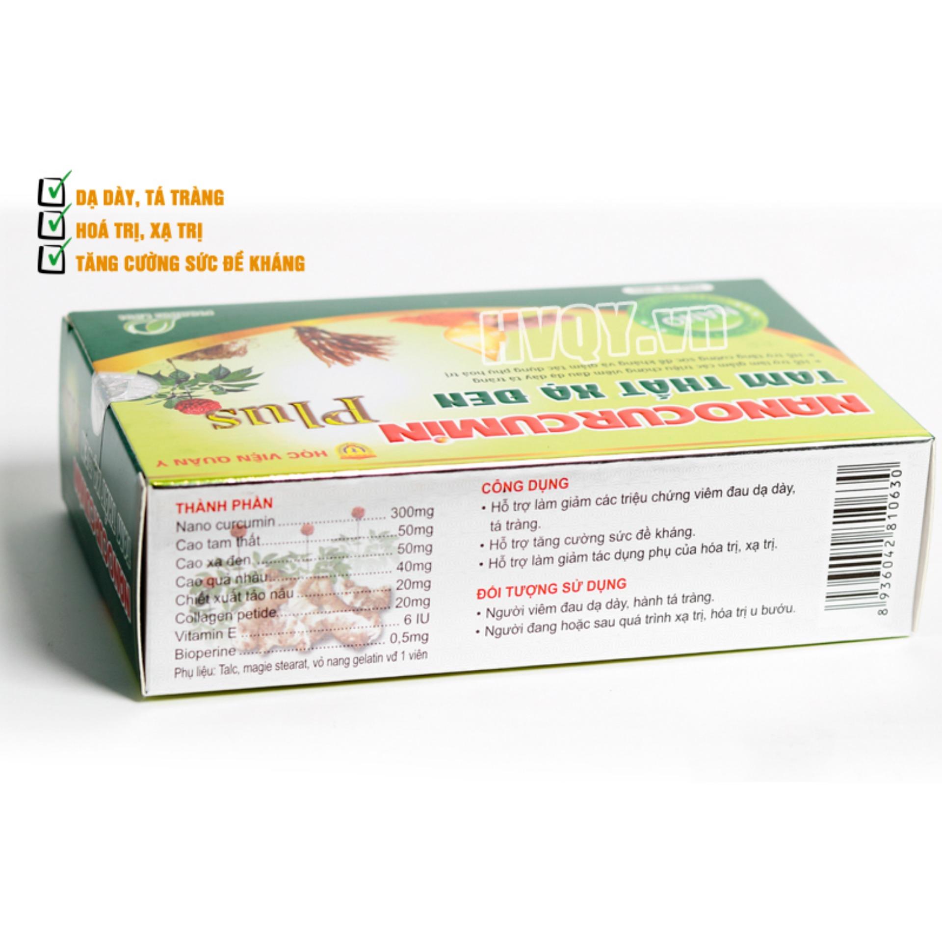 [HCM]Bộ 2 Viên uống Nano Curcumin Tam Thất Xạ Đen Plus (30 viên x2)