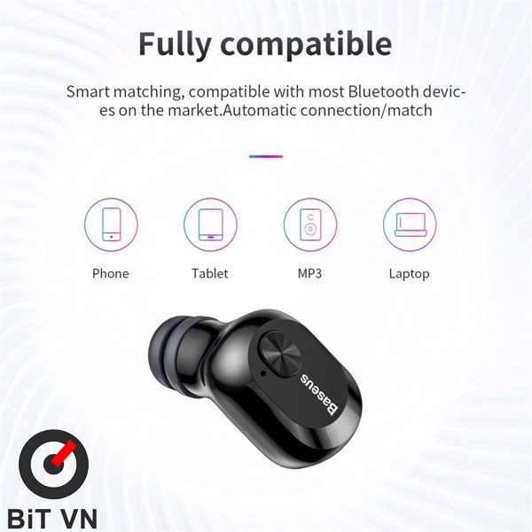 Tai nghe Bluetooth Baseus Encok Wireless Earphone A03 (Bluetooth V5.0, Voice Assitant, Charging Case, Waterproof) - BiT VN