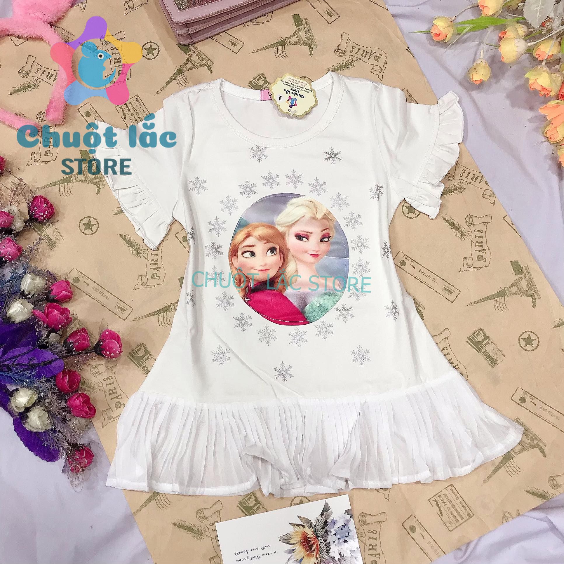Váy cho bé gái chất cotton 4 chiều 8kg đến 18kg