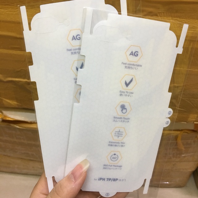 Miếng Dán PPF Chống Vân Tay Mặt Sau Cho iPhone 8 Plus, iPhone 7 Plus, Dán Lưng iPhone