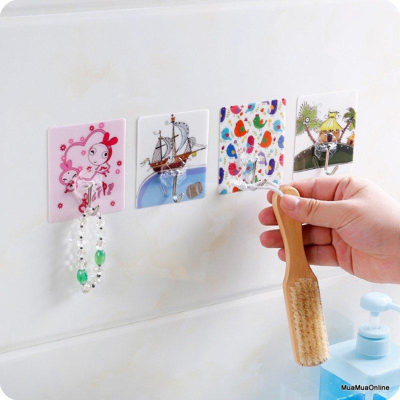 Bộ 5 Móc Treo Dán Tường 3D Siêu Dính Siêu Tiện Lợi