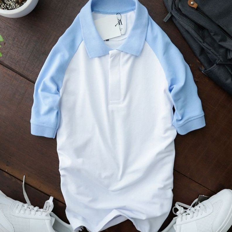 [HCM]ÁO THUN NAM CÓ CỔ 2 MÀU VIỀN VAI CỰC ĐẸP FORM BODY CHUẨN PHONG CÁCH HÀN QUỐC