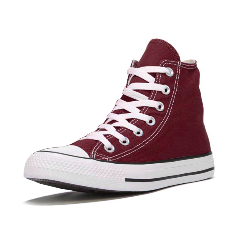 [HCM]Giày Sneaker Cổ Cao CVS Nữ Màu Đỏ Mận