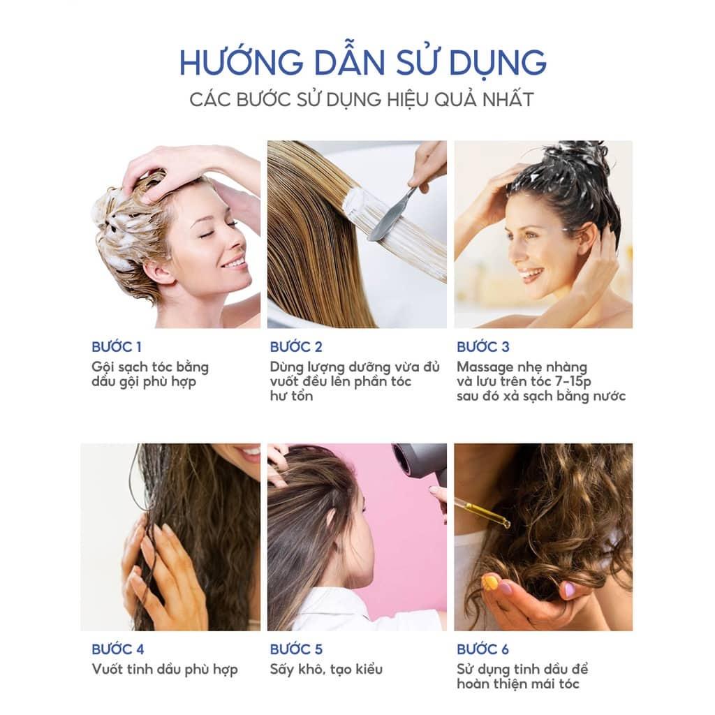 Dầu hấp tóc siêu mềm mượt tóc Collagen Karseell Maca 500ml
