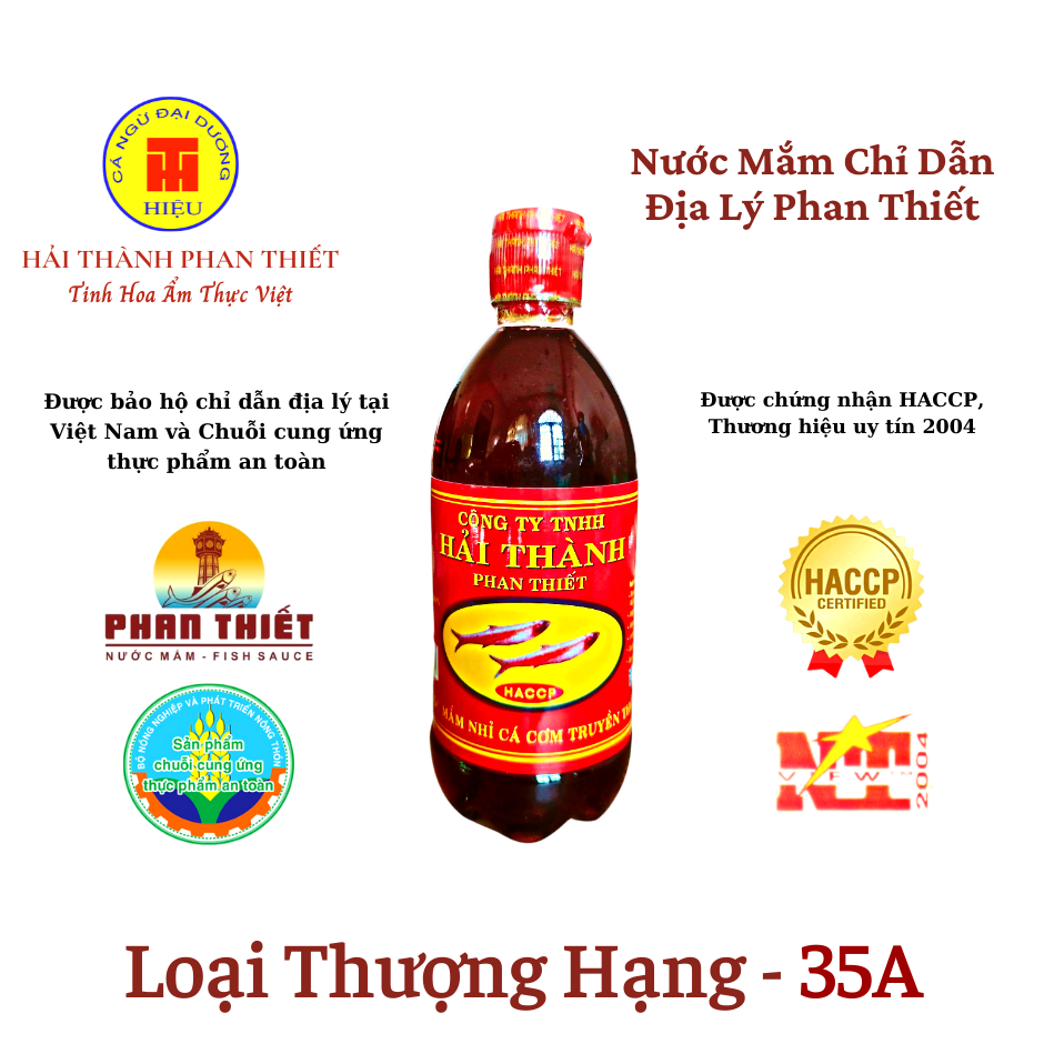 [Hộp 6 CHAI 35A]Nước mắm truyền thống Hải Thành Phan Thiết