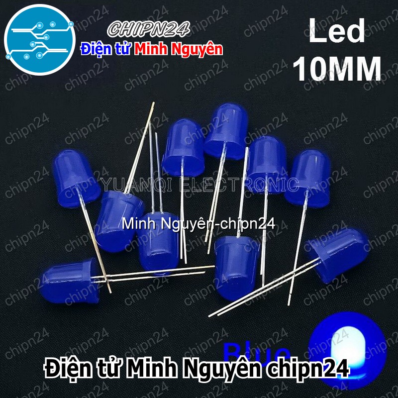 [10 con] (TK15) Led 10mm Vỏ Đục Màu ra Màu (Đỏ/Vàng/Xanh Lá/Dương/Trắng) - [Chọn Loại] - HHH.00195