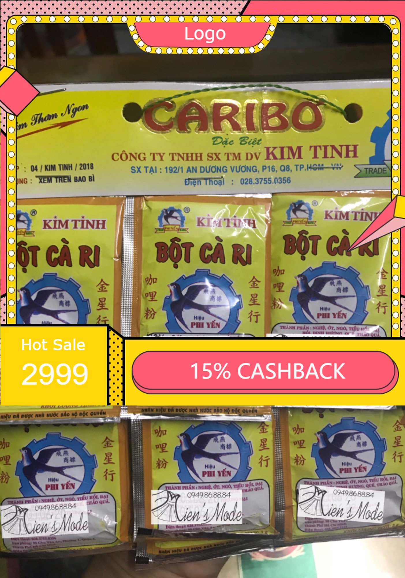 10 gói Cari Bơ Kim Tinh _hàng ngon