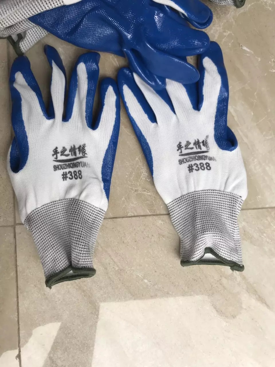 Bịch 36 đôi găng tay sơn xanh #388, găng tay lao động, găng tay sơn, bao tay lao động, găng tay 388