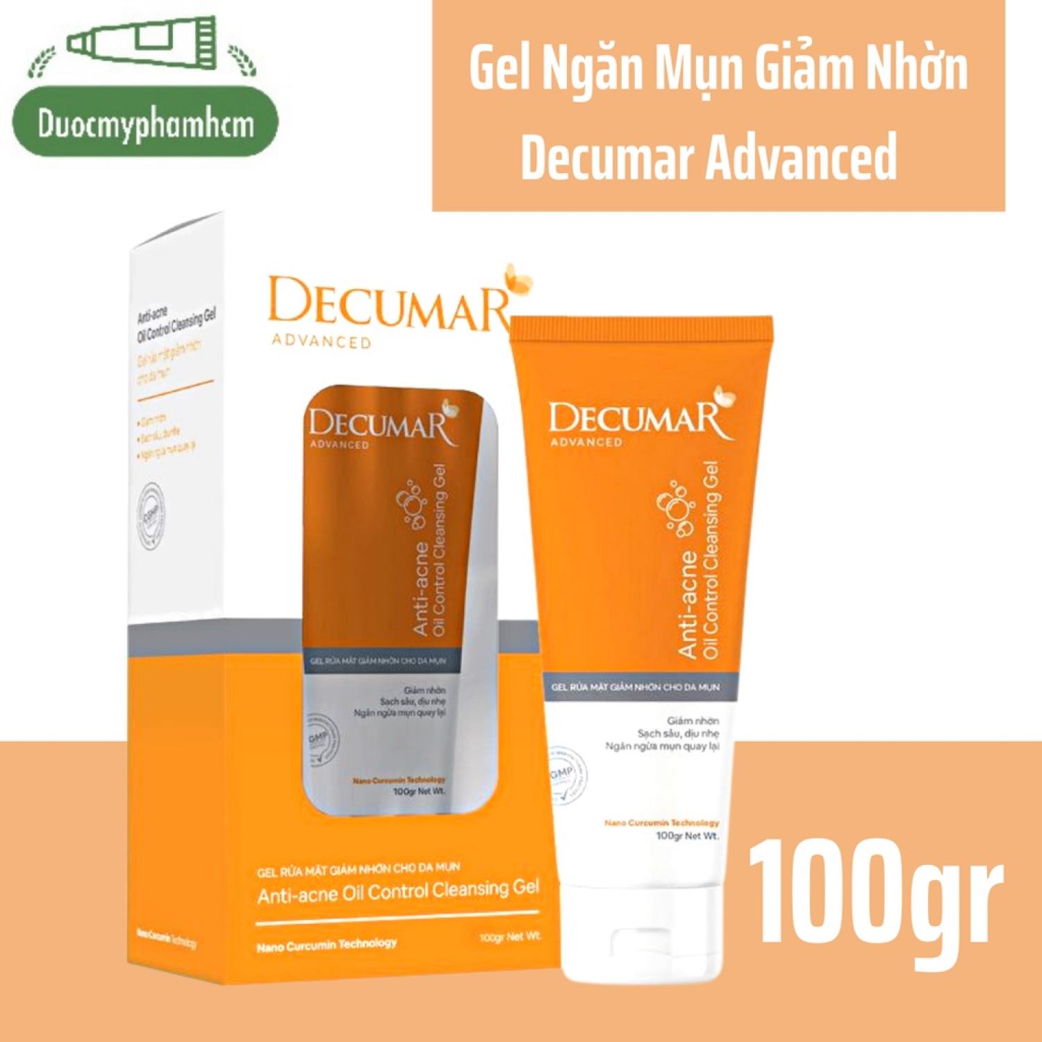 DECUMAR CLEANSING ɡel [Tuýp 50g / 100g] - ɡel rửa mặt Decumar Advanced Cleanser sạch nhờn, ngừa mụn