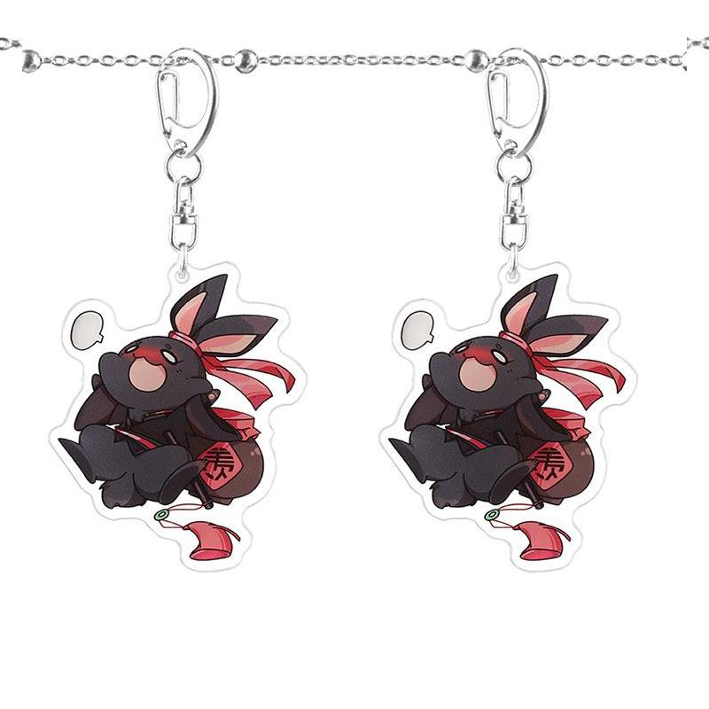 Móc khóa THỎ ĐEN TRẮNG Ma đạo tổ sư anime chibi
