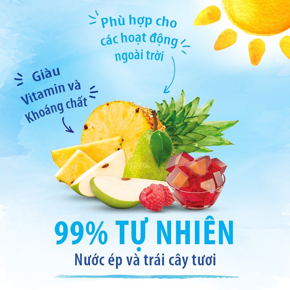 Thạch Trái Cây Từ Nước Ép Phúc Bồn Tử Dole