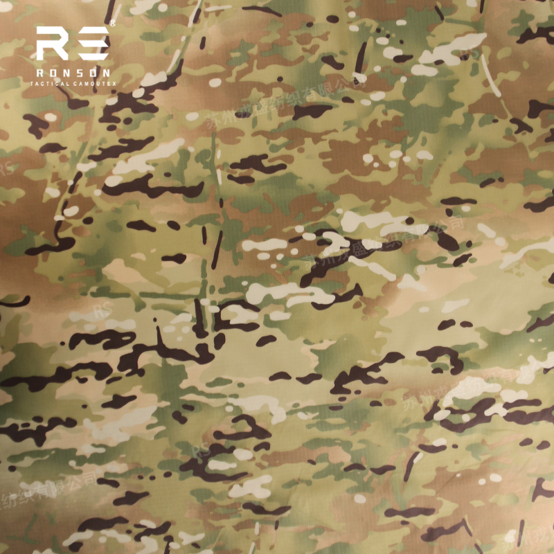 210T nylon ripstop fabric multicam camo print fabric