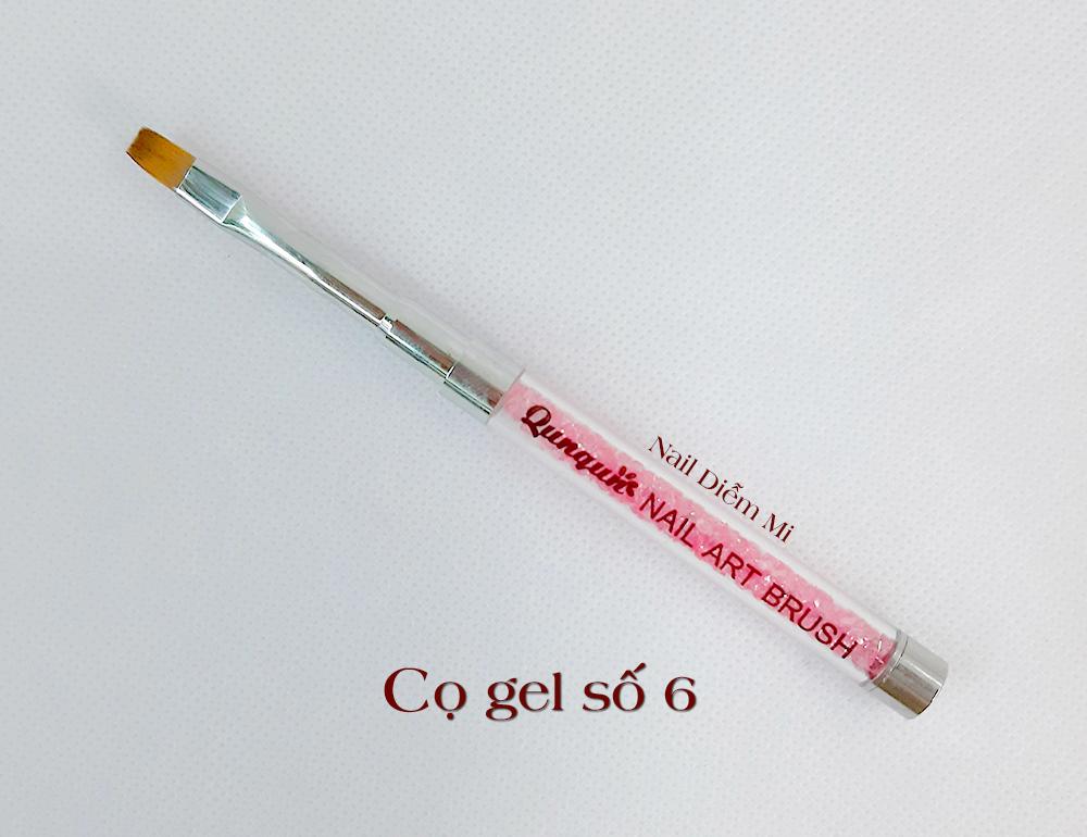 [HCM]Cọ đắp gel cán đá hồng số 6