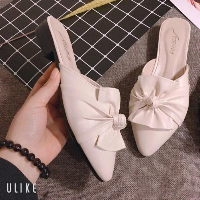 A 12 - Giày sục da mềm xoắn 3 cm