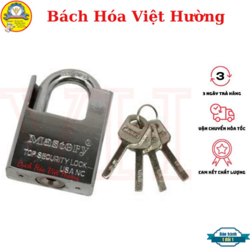 Ổ khóa cửa chống cắt Mastery, H&D size đại 60mm giá rẻ chống trộm, chống đập hiệu quả, khóa móc inox không gỉ