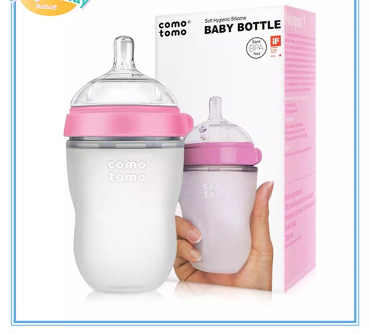 Bình sữa comotomo 250ml silicon cao cấp chống bể, chống sặc, chống đầy hơi. Mô phỏng bầu ngực mẹ.