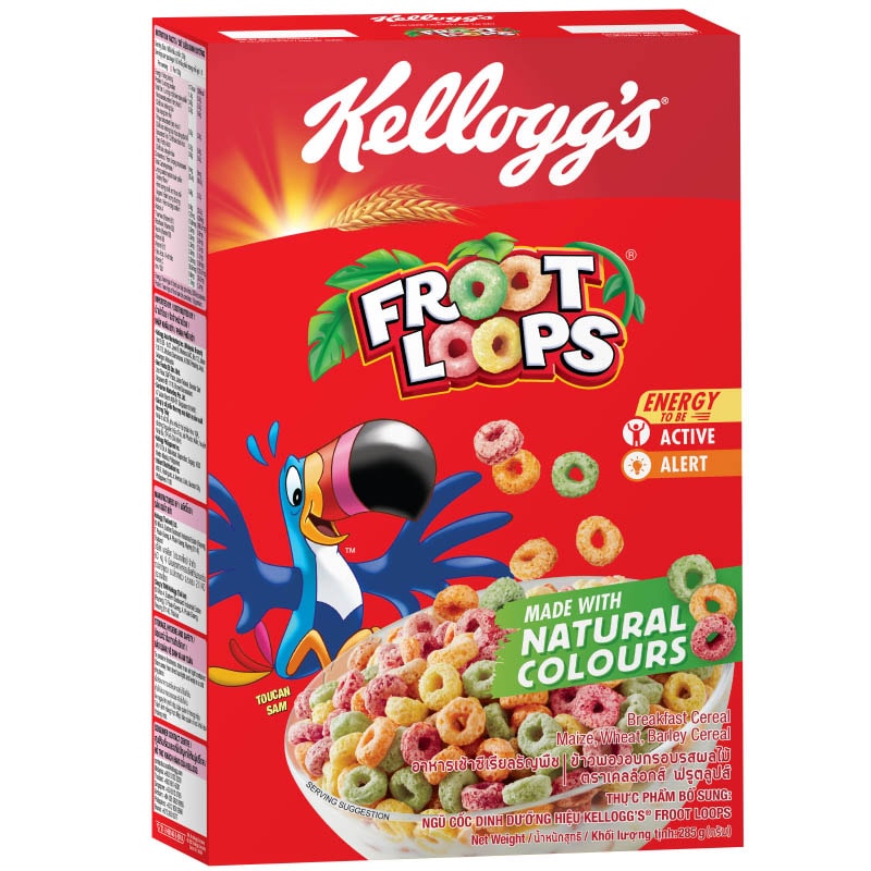 Ngũ cốc cầu vồng ăn sáng Kellogg's Froot Loops 285g