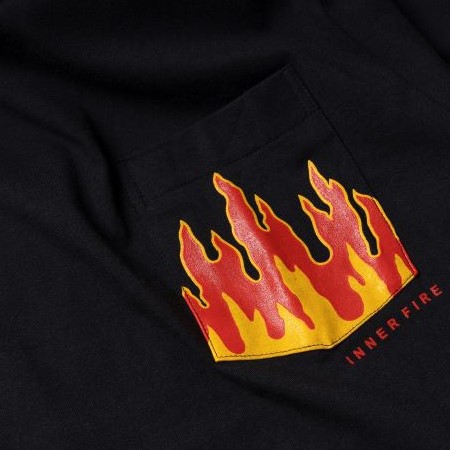 Áo Thun Gori - Flame Pocket - Đen