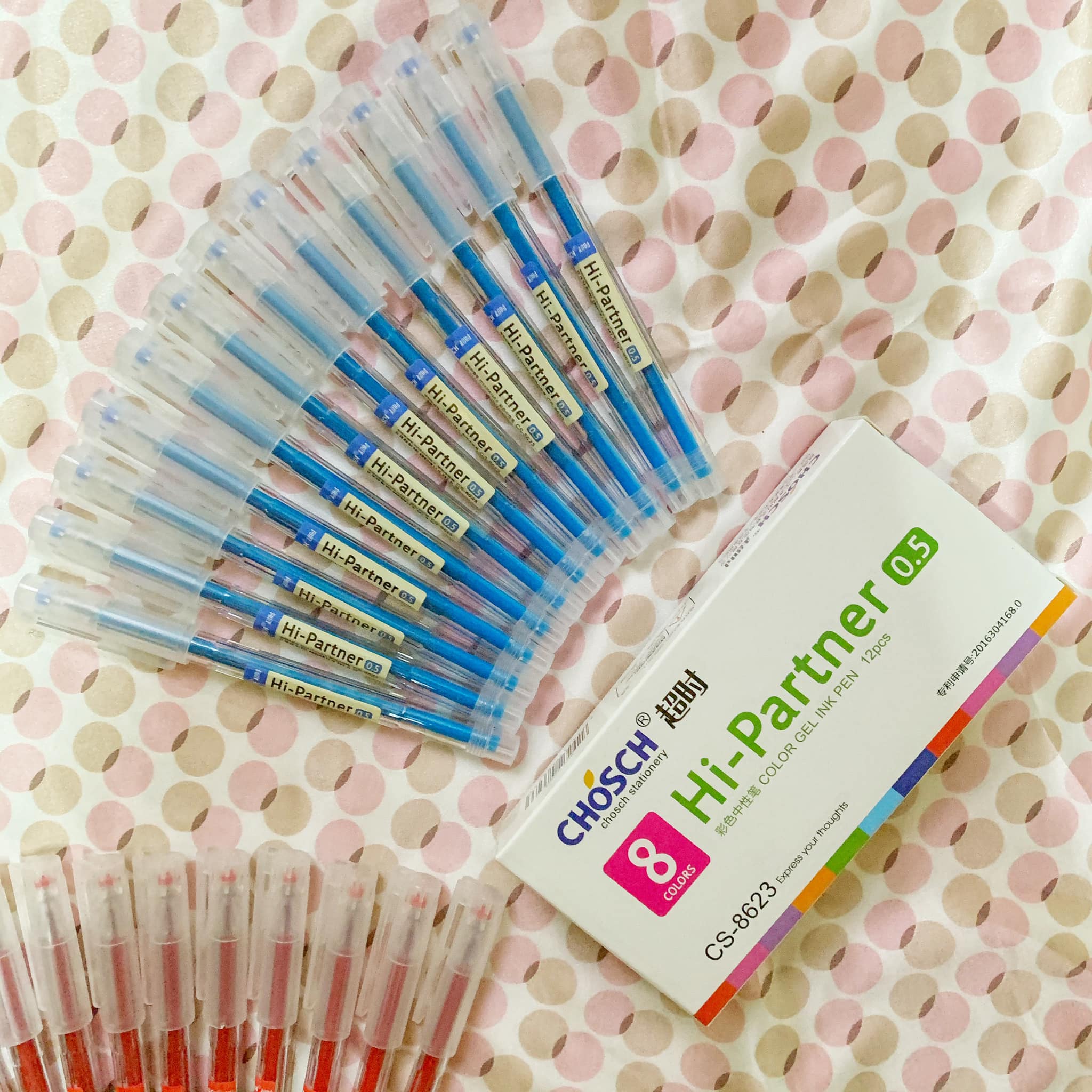 Hộp 12 Cây Viết Gel Chosch CS-8623 Ngòi 0.5mm đủ màu