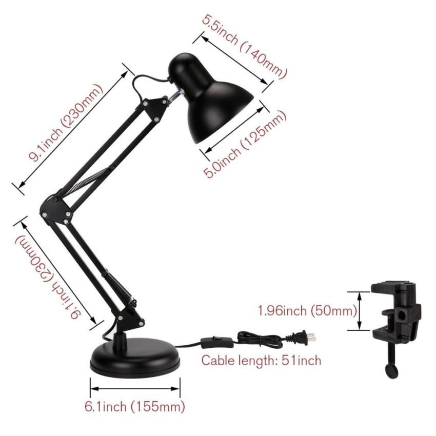 [GIẢM GIÁ 50%] Đèn học để bàn, đèn đọc sách, đèn phòng ngủ thân thép siêu bền xoay 360 độ đa năng, Den hoc de ban, den doc sach, den phong ngu than thep sieu ben xoay 360 do da nang