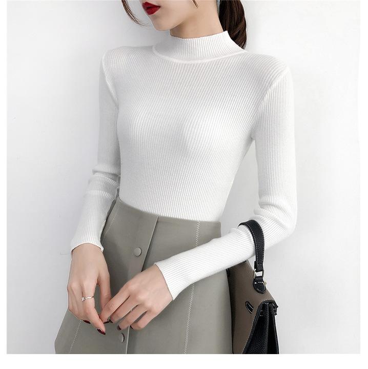 áo len tăm nữ cổ 3 phân nhiều màu