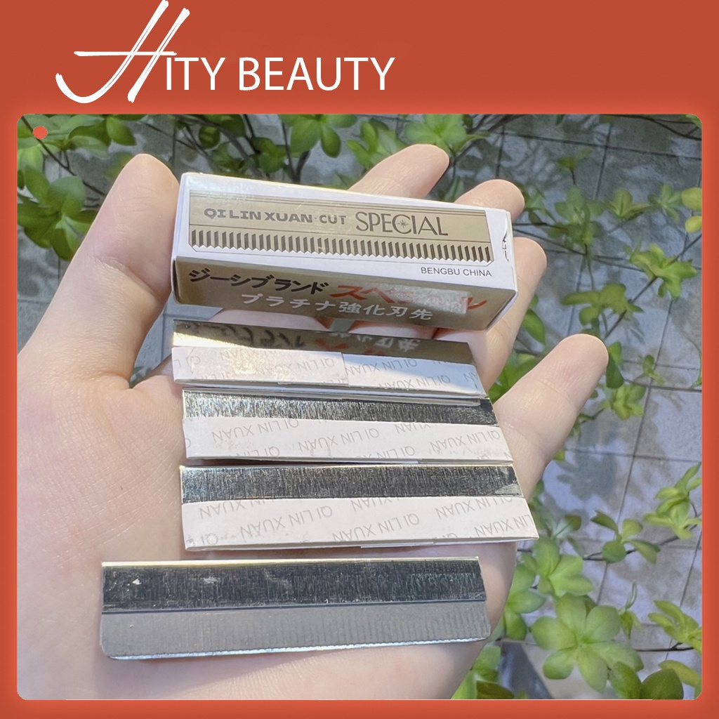 HCM - Combo 10 lưỡi dao cạo lông mày Tifonly-Cut Spacily kim loại không gỉ, bền và sắc tỉa lông mày - Hity Beauty