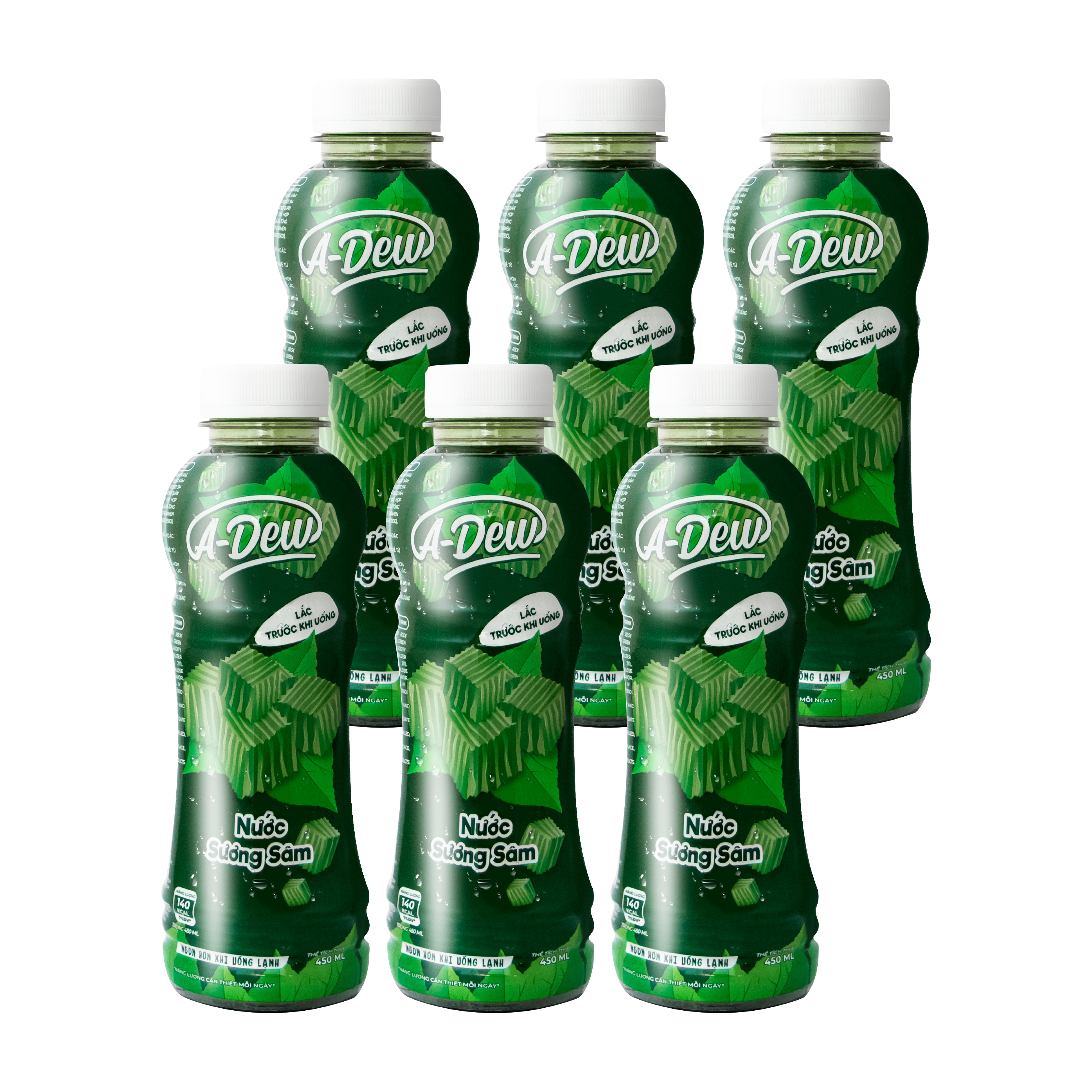 Nước Sương Sâm A-Dew Chai 450ml - Lốc 6 Chai