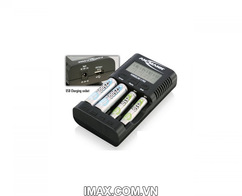 Sạc 4 pin AA/AAA Ansmann POWERLINE 4 PRO