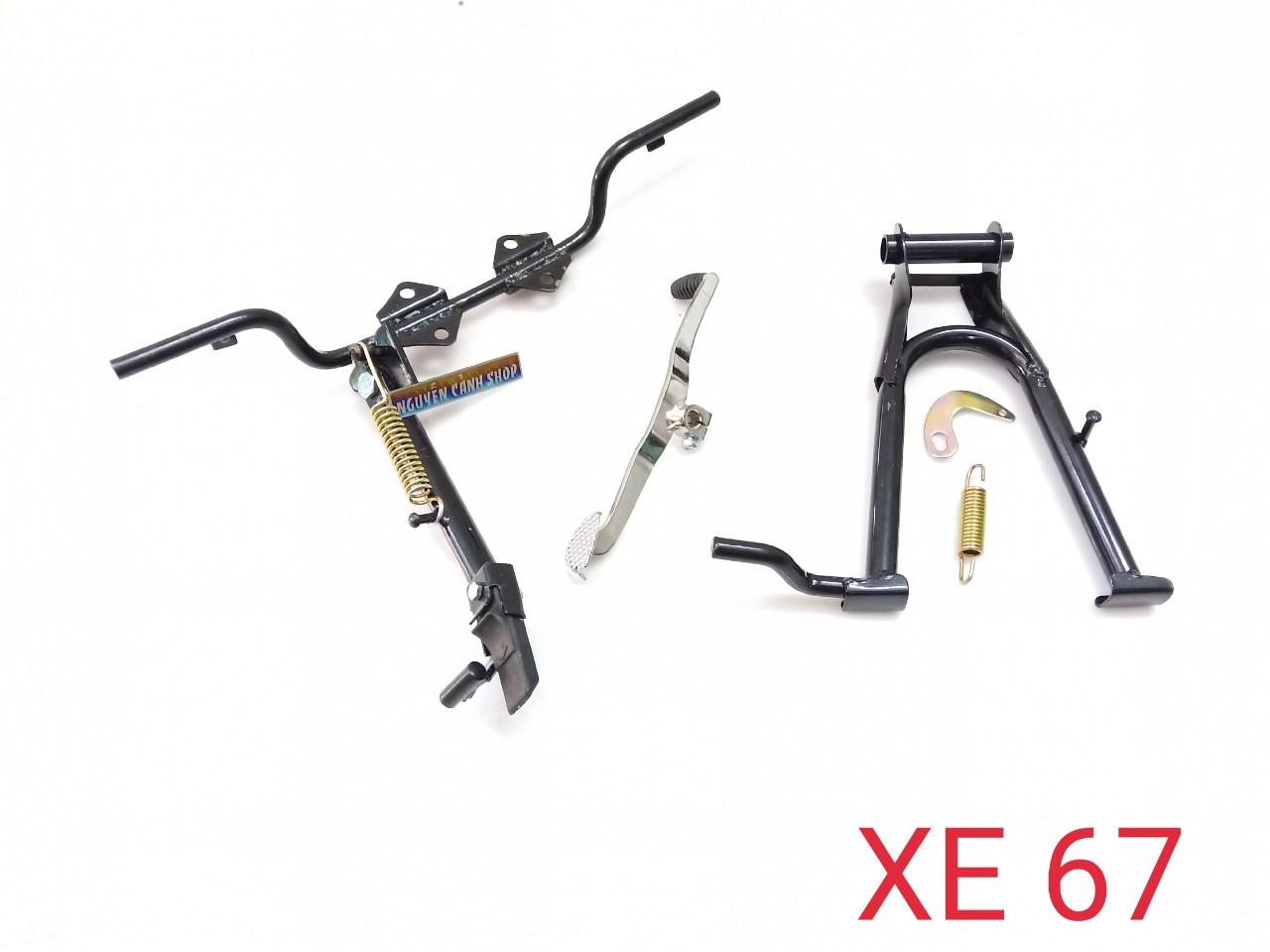 Chống đứng chống nghiên cần số gác máy xe 67 cumbo 4 món