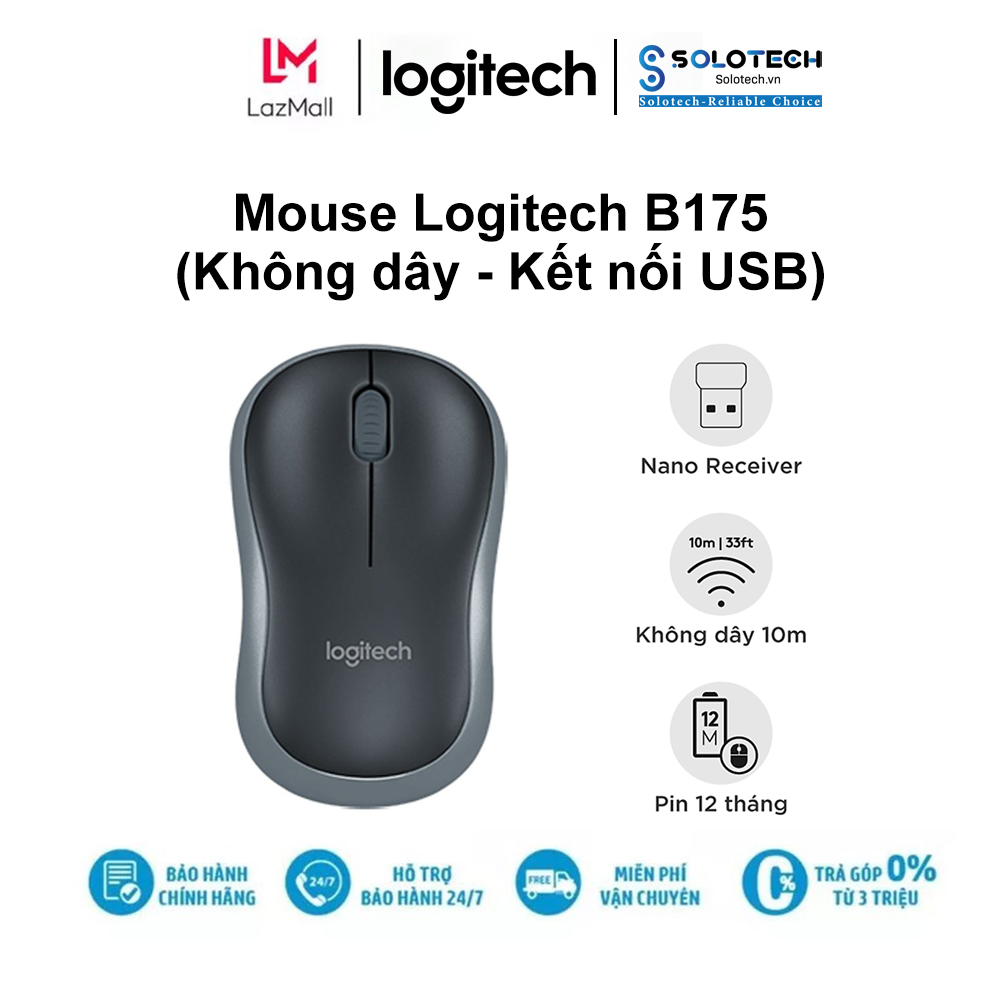Chuột máy tính không dây Logitech B175 - Hàng chính hãng new 100%