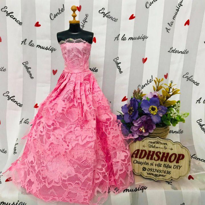 Váy dạ hội cúp ngực cho búp bê 30cm