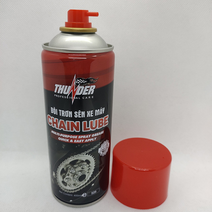 CHAI XỊT DÂY SÊN XE MÁY THUNDER 400ml (ĐEN)