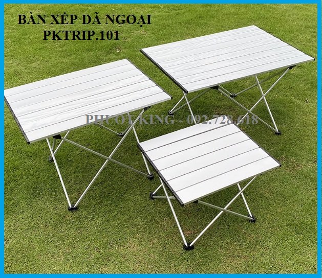 Bàn gấp gọn dã ngoại khung nhôm, Bàn du lịch cắm trại gấp gọn