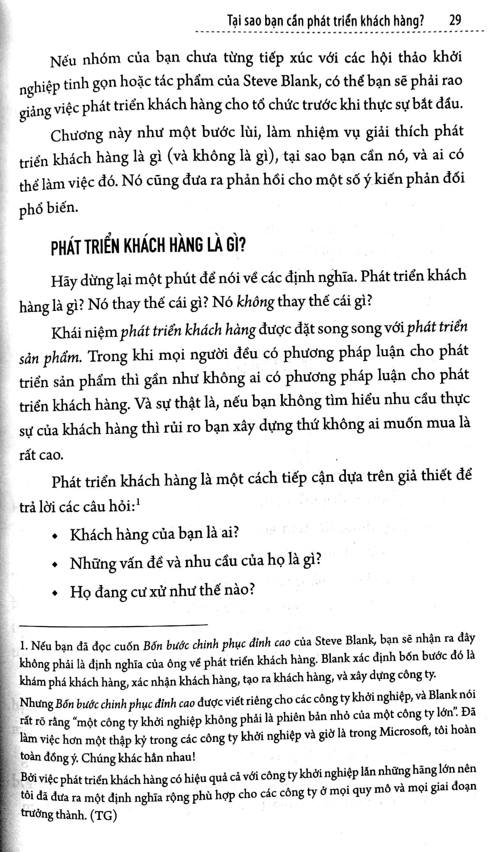 Sách - Phát triển khách hàng tinh gọn