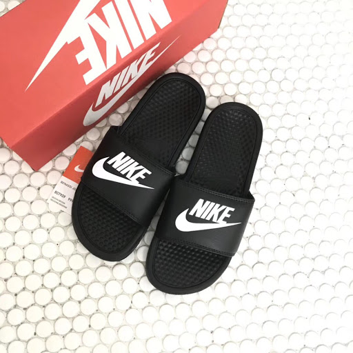 [ tặng kèm hộp ] Dép Quai Ngang Nam Nữ-Nike-Đen