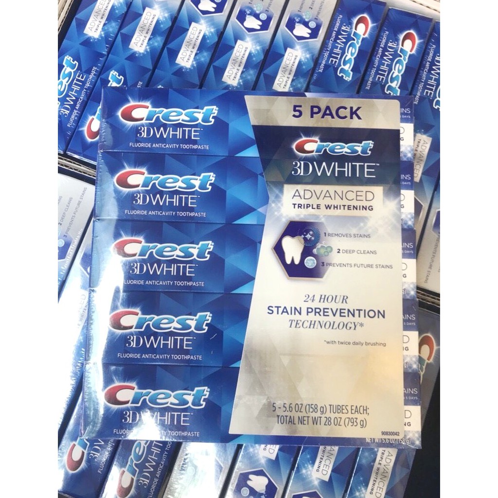 Kem Đánh Răng Crest 3D Advanced Whitening 147g
