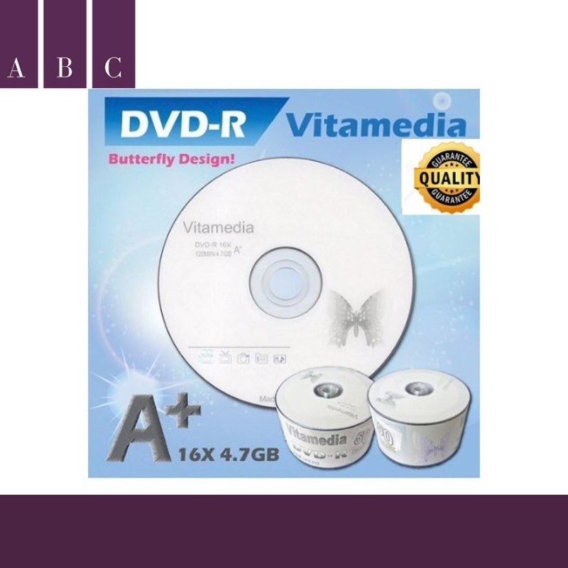 Bảng giá [HOTHOTHOT] Đĩa dvd trắng ,Đĩa trắng DVD Vitamedia 1 lốc 50 cái 4.7G . Phong Vũ