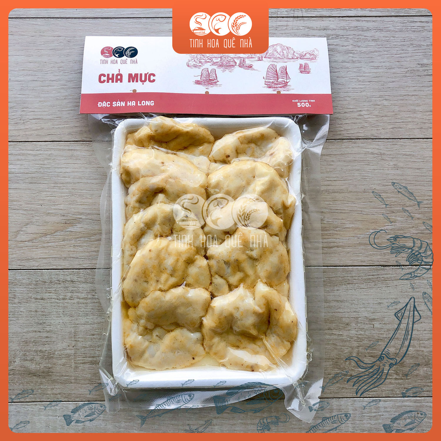 Chả mực hạ long khối lượng 500g tinh hoa quê nhà