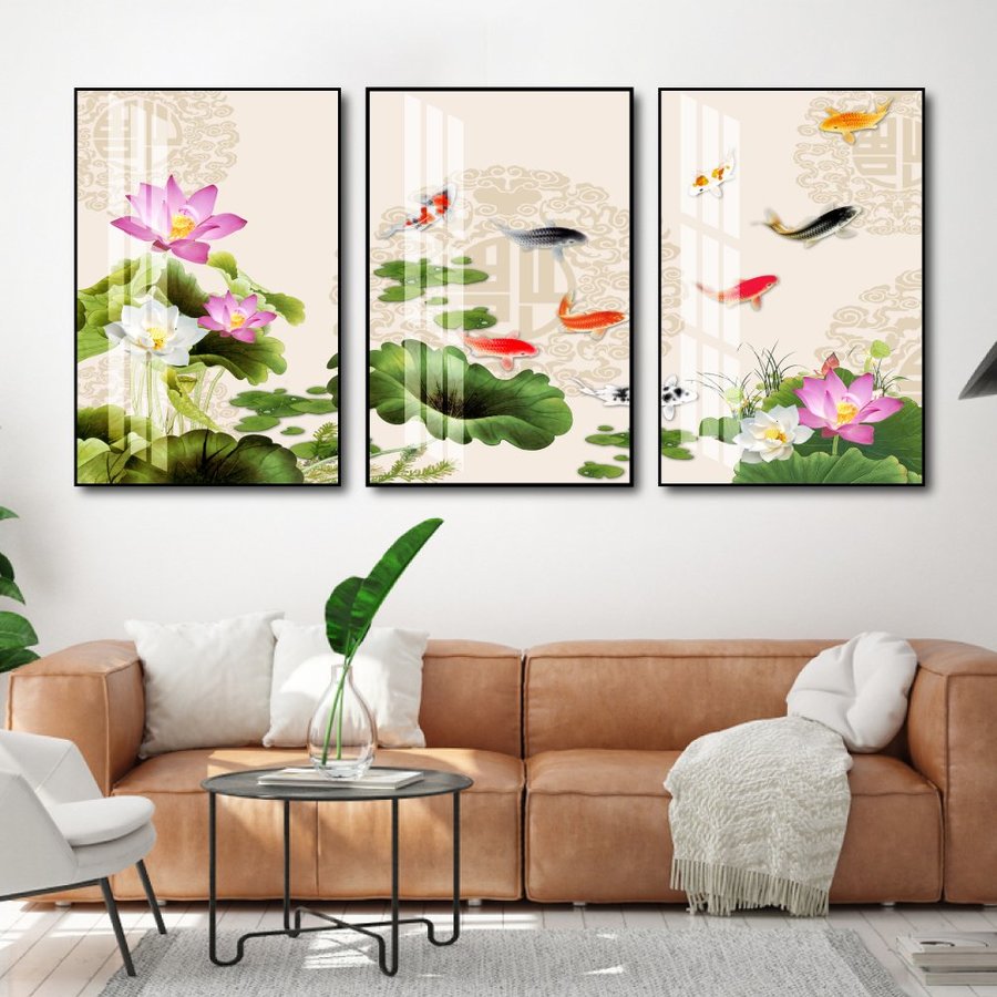 painting flower art with frame bedroom decor