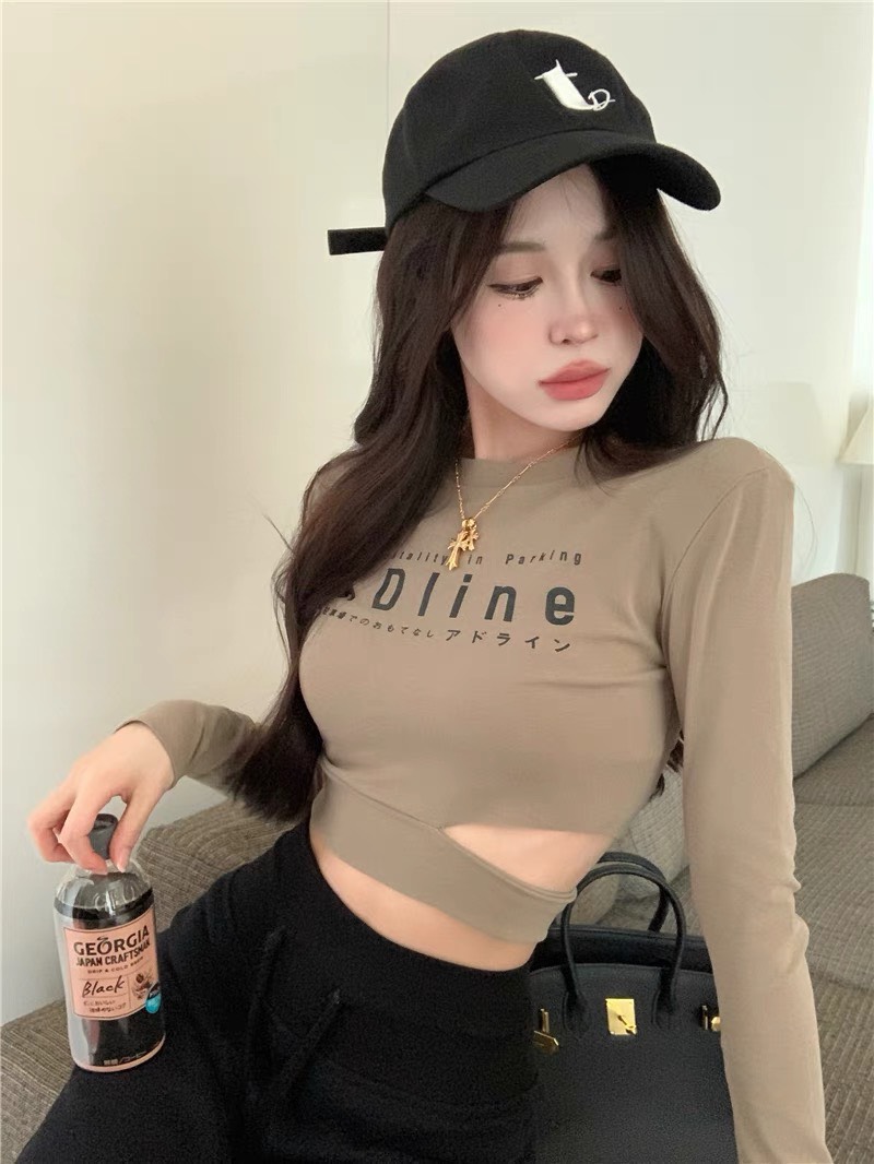 GB03 Áo thun nữ tay dài khoét eo