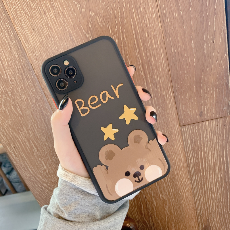 Ốp Lưng Nhám Chống Sock Va Đập Bảo Vệ Camera Rabbit x Bear