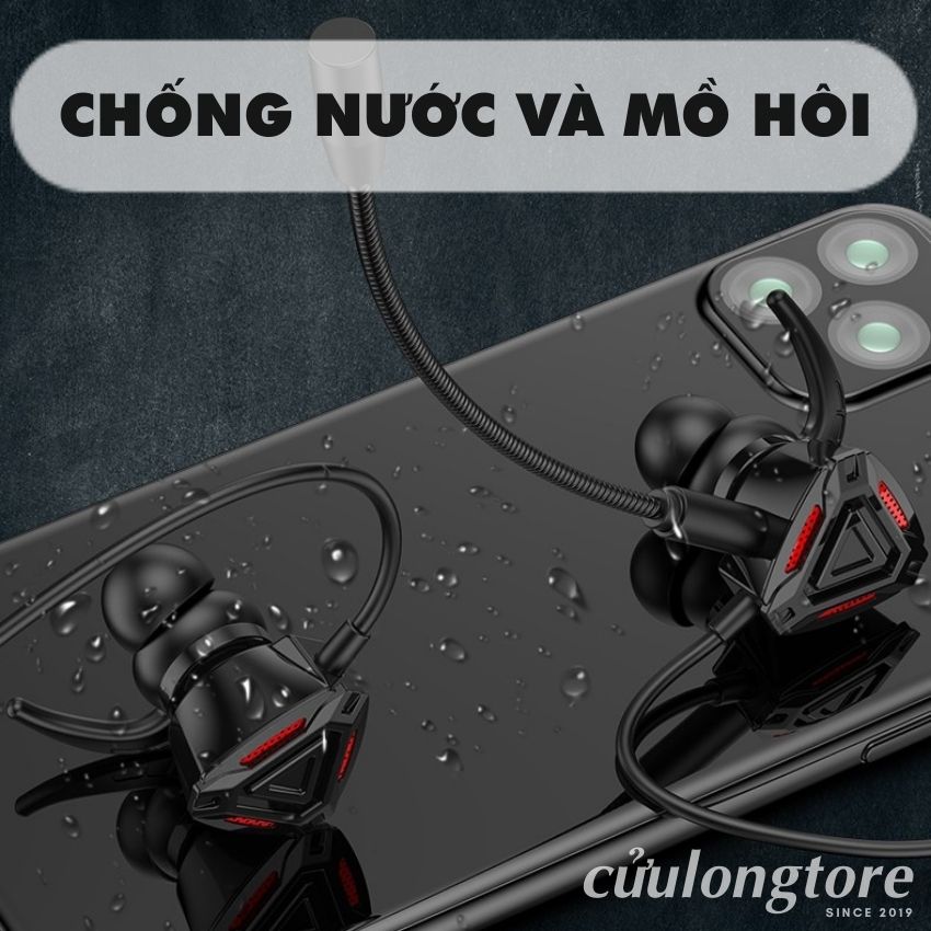 Tai Nghe Gaming GM6 3.5mm âm thanh super bass 9D có dây cho điện thoại máy tính mic thu âm chơi game học online đeo êm nhẹ chính hãng