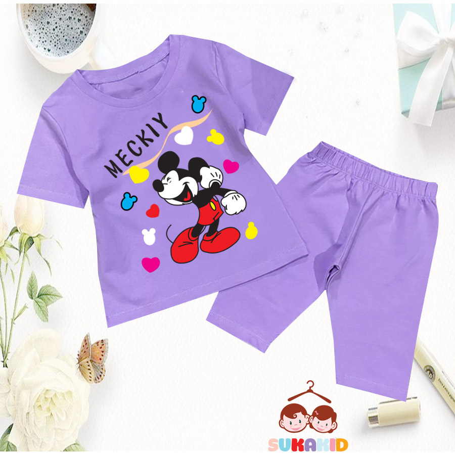 Đồ bộ lửng bé gái mitki cười cô bé từ 6kg đên 30kg.bdbg66.
