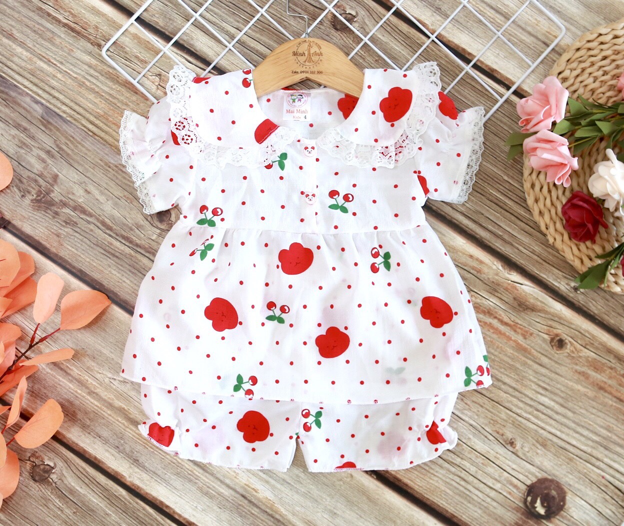 Bộ Tơ Xốp Tay Phồng Bé (14-18kg) (Giao màu ngẫu nhiên)