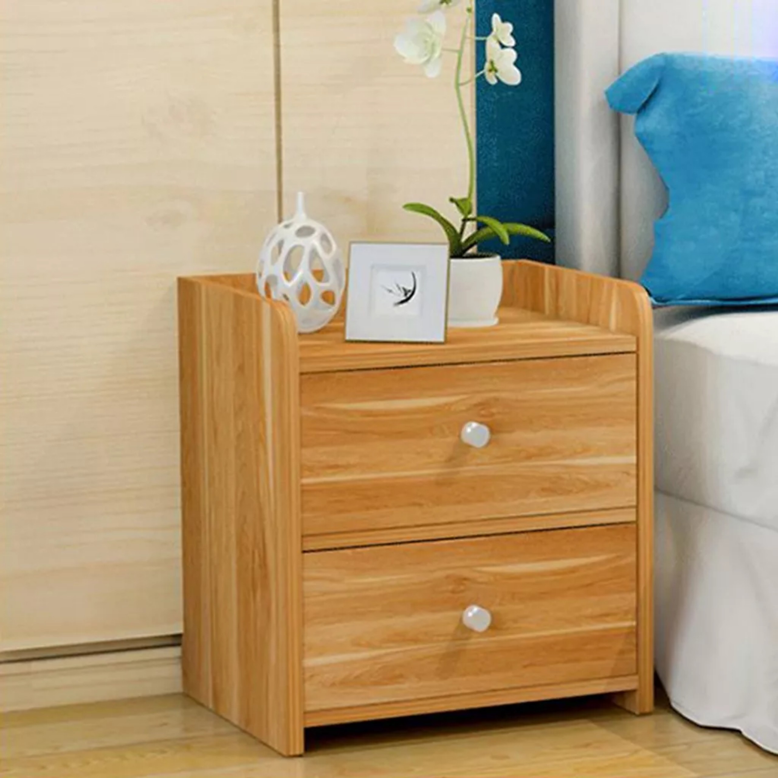 Tủ Đầu Giường 2 Ngăn Kéo,Tủ Gỗ mdf