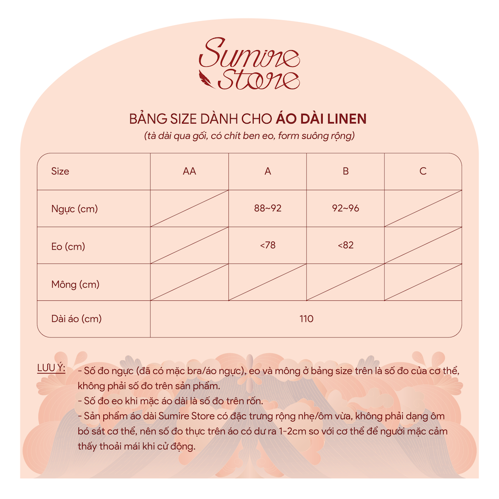 Sumire Store Áo dài linen hoa Ý Nhiên