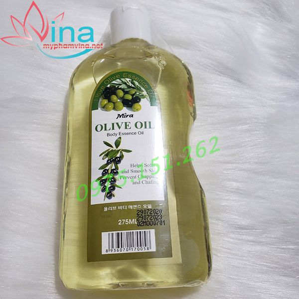 Tinh dầu dưỡng da olive mira 275ml