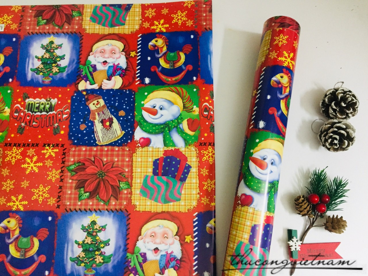 Set 2 Giấy gói quà Giáng Sinh - Mẫu 2
