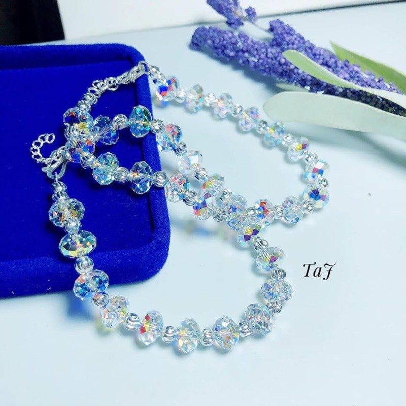 Lắc tay pha lê cho nữ bằng bạc cao cấp - Quà tặng ý nghĩa - THJ Cam kết bạc chuẩn, giá tốt kèm bảo hành
