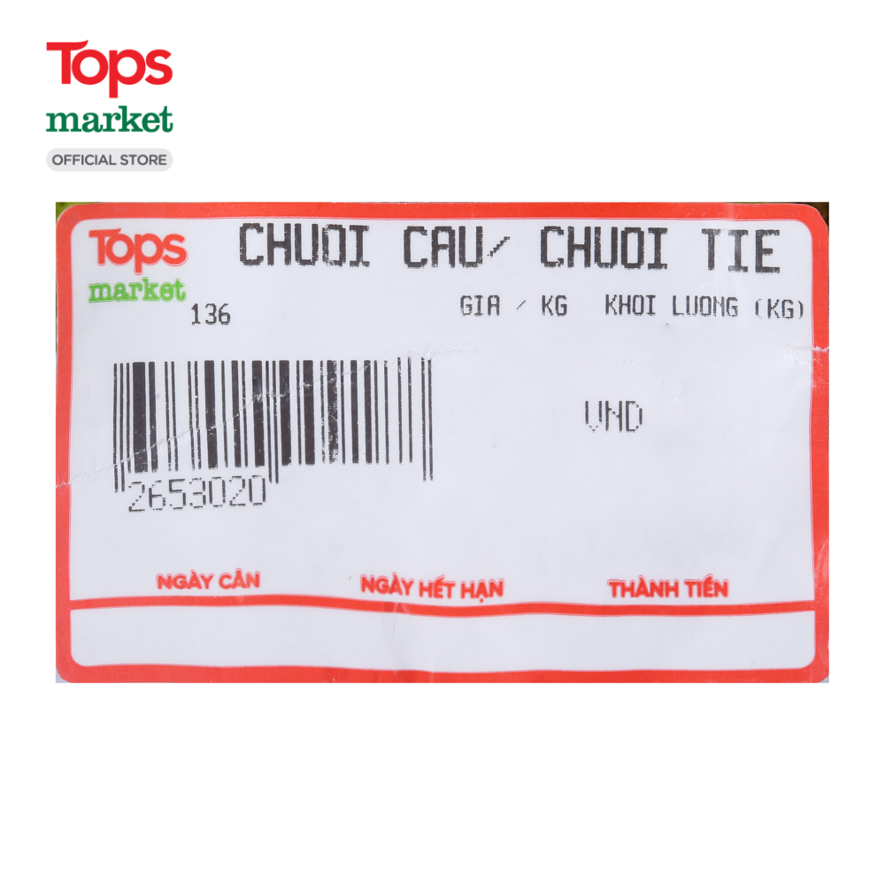 Chuối Cau 1Kg - Siêu Thị Tops Market